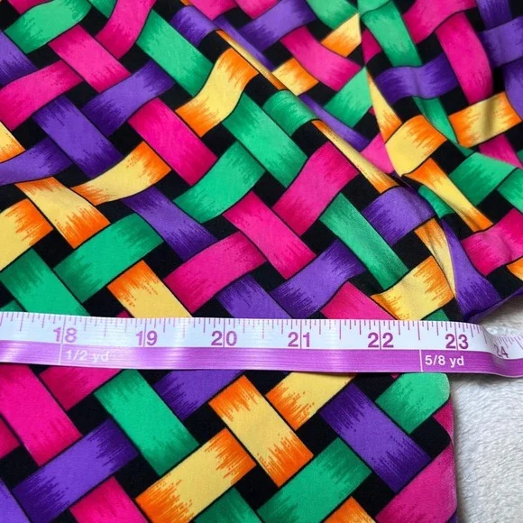 Silver Threads Vintage Woven Geometric Print Jacket Womens Medium Colorful Bold - Picture 12 of 12